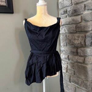 Vivienne Westwood Dark Blue Draped Top, Size 42
